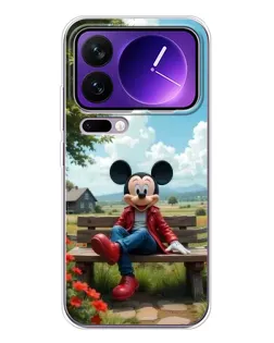 Чехол для Xiaomi 17 Pro Max с картинкой «Микки на скамейке»