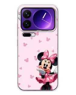 Чехол для Xiaomi 17 Pro Max с картинкой «Минни Маус и сердечки»