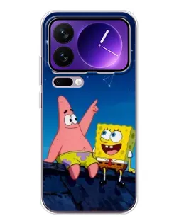 Чехол для Xiaomi 17 Pro Max с картинкой «Губка Боб и Патрик ночью» Чехол для Xiaomi 17 Pro Max с картинкой «Губка Боб и Патрик ночью»