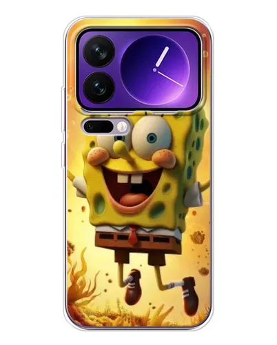 Чехол для Xiaomi 17 Pro Max с картинкой «Губка Боб прыгает»