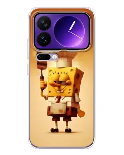 Чехол для Xiaomi 17 Pro Max с картинкой «Губка Боб повар»