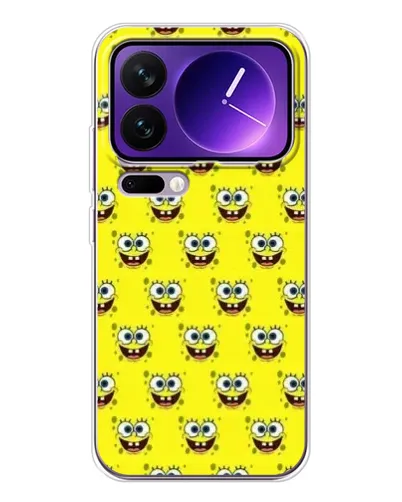 Чехол для Xiaomi 17 Pro Max с картинкой «Паттерн Губка Боб»