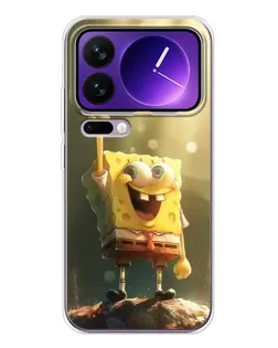 Чехол для Xiaomi 17 Pro Max с картинкой «Сияющий Спанч Боб»