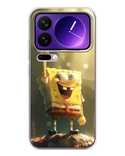 Чехол для Xiaomi 17 Pro Max с картинкой «Сияющий Спанч Боб»