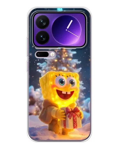 Чехол для Xiaomi 17 Pro Max с картинкой «Рождественский Спанч Боб»