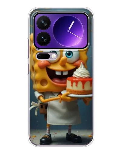 Чехол для Xiaomi 17 Pro Max с картинкой «Повар Спанч Боб»