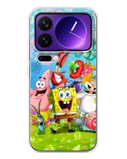 Чехол для Xiaomi 17 Pro Max с картинкой «Губка Боб и друзья» Чехол для Xiaomi 17 Pro Max с картинкой «Губка Боб и друзья»