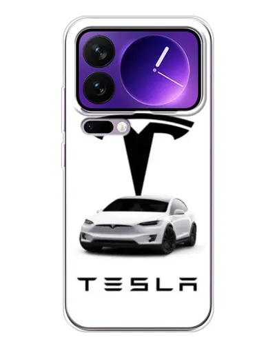 Чехол для Xiaomi 17 Pro Max с картинкой «Tesla White Style» Чехол для Xiaomi 17 Pro Max с картинкой «Tesla White Style»