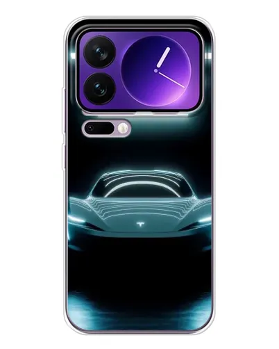 Чехол для Xiaomi 17 Pro Max с картинкой «Tesla в неоне» Чехол для Xiaomi 17 Pro Max с картинкой «Tesla в неоне»