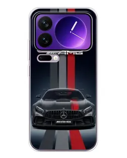 Чехол для Xiaomi 17 Pro Max с картинкой «Mercedes — белый карбон»