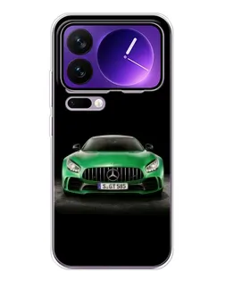 Чехол для Xiaomi 17 Pro Max с картинкой «Mercedes — неоновый лого»