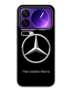 Чехол для Xiaomi 17 Pro Max с картинкой «Mercedes Silver Logo»