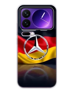 Чехол для Xiaomi 17 Pro Max с картинкой «Mercedes — флаг Германии»