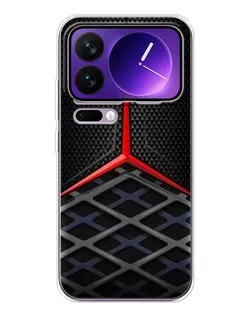 Чехол для Xiaomi 17 Pro Max с картинкой «Mercedes Carbon Grid»