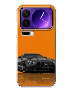 Чехол для Xiaomi 17 Pro Max с картинкой «Оранжевый Mercedes AMG»