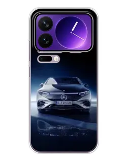 Чехол для Xiaomi 17 Pro Max с картинкой «Ночной Mercedes EQ»