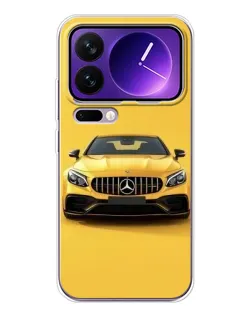 Чехол для Xiaomi 17 Pro Max с картинкой «Желтый Mercedes GT»