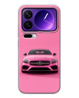 Чехол для Xiaomi 17 Pro Max с картинкой «Розовый Mercedes AMG»
