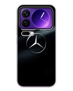 Чехол для Xiaomi 17 Pro Max с картинкой «Mercedes на металле»