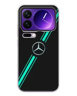 Чехол для Xiaomi 17 Pro Max с картинкой «Спортивные линии Mercedes»