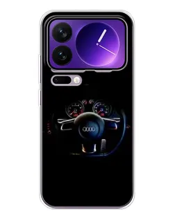 Чехол для Xiaomi 17 Pro Max с картинкой «Салон Audi — руль»
