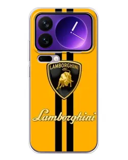 Чехол для Xiaomi 17 Pro Max с картинкой «Lamborghini Stripe желтый»