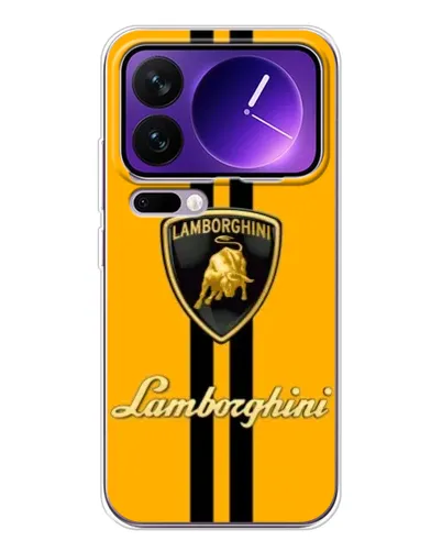 Чехол для Xiaomi 17 Pro Max с картинкой «Lamborghini Stripe желтый»