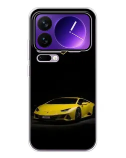 Чехол для Xiaomi 17 Pro Max с картинкой «Lamborghini желтый акцент»