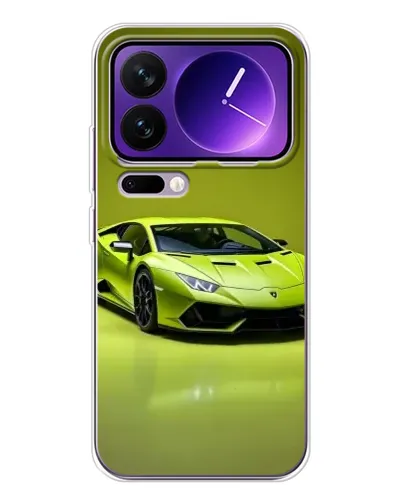 Чехол для Xiaomi 17 Pro Max с картинкой «Салатовый Lamborghini Huracan»
