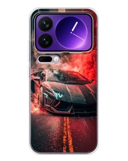 Чехол для Xiaomi 17 Pro Max с картинкой «Lamborghini красный дым»