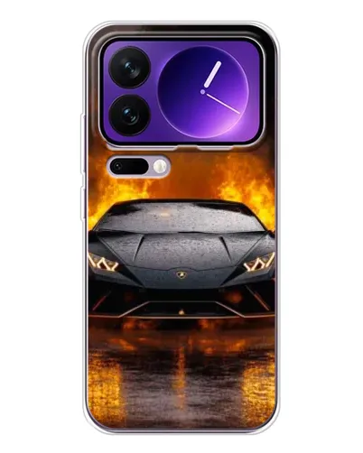 Чехол для Xiaomi 17 Pro Max с картинкой «Lamborghini в огне»