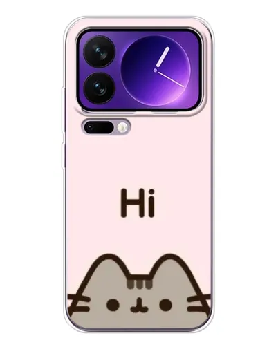 Чехол для Xiaomi 17 Pro Max с картинкой «Пушин говорит Hi»