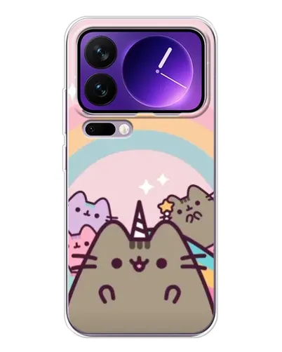 Чехол для Xiaomi 17 Pro Max с картинкой «Единорог Pusheen»