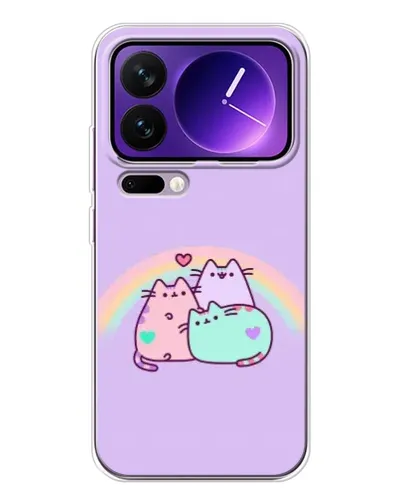 Чехол для Xiaomi 17 Pro Max с картинкой «Радужные Пушины»