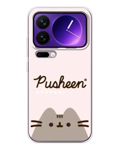 Чехол для Xiaomi 17 Pro Max с картинкой «Pusheen логотип»