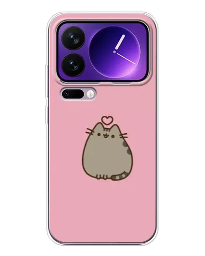 Чехол для Xiaomi 17 Pro Max с картинкой «Pusheen сердце»