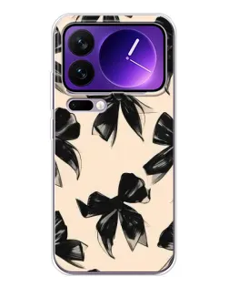 Чехол для Xiaomi 17 Pro Max с картинкой «Паттерн черные банты» Чехол для Xiaomi 17 Pro Max с картинкой «Паттерн черные банты»
