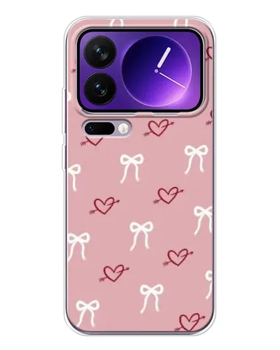 Чехол для Xiaomi 17 Pro Max с картинкой «Сердца и банты» Чехол для Xiaomi 17 Pro Max с картинкой «Сердца и банты»
