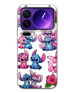 Чохол для Xiaomi 17 Pro Max з картинкою «Стікери Stitch та Angel»