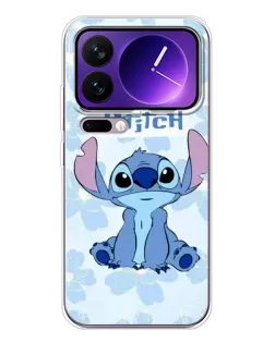 Чохол для Xiaomi 17 Pro Max з картинкою «Stitch серед квітів»