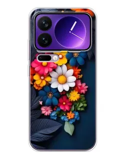 Чехол для Xiaomi 17 Pro Max с картинкой «Цветочная феерия»