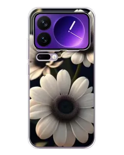 Чехол для Xiaomi 17 Pro Max с картинкой «Белые маргаритки макро»