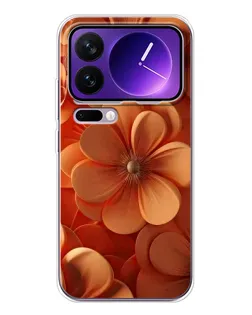 Чехол для Xiaomi 17 Pro Max с картинкой «Оранжевый макро цветок»
