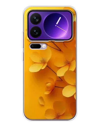 Чехол для Xiaomi 17 Pro Max с картинкой «Золотые лепестки»