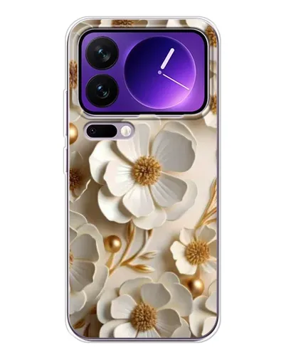 Чехол для Xiaomi 17 Pro Max с картинкой «Белие бумажние  цвети»