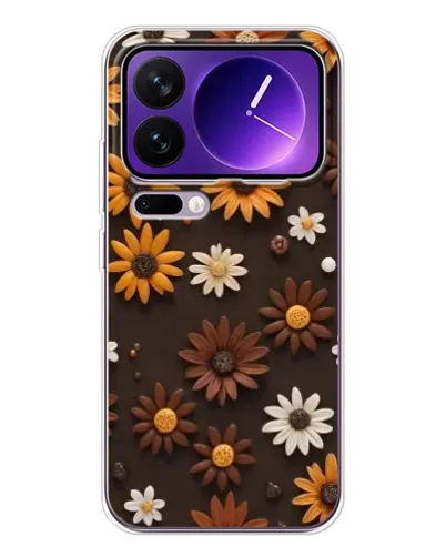 Чехол для Xiaomi 17 Pro Max с картинкой «Узор из маленьких подсолнухов»