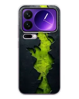 Чехол для Xiaomi 17 Pro Max с картинкой «Салатовый разлом скалы» Чехол для Xiaomi 17 Pro Max с картинкой «Салатовый разлом скалы»