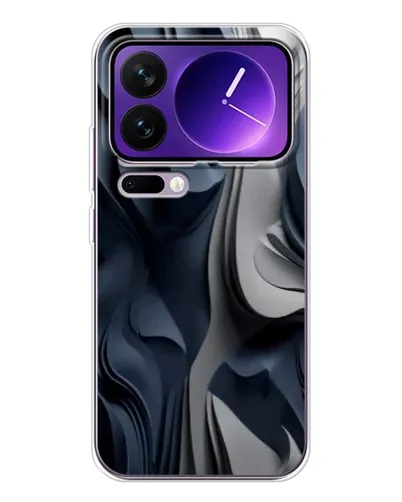 Чехол для Xiaomi 17 Pro Max с картинкой «Объемные синие складки»