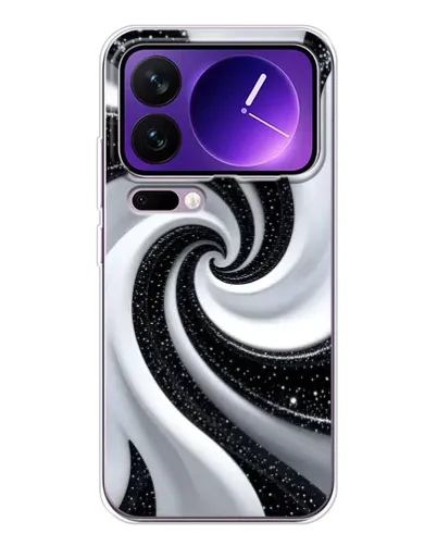 Чехол для Xiaomi 17 Pro Max с картинкой «Черно-белая спираль»