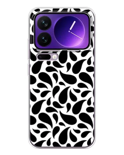 Чехол для Xiaomi 17 Pro Max с картинкой «Контрастные черные капли»